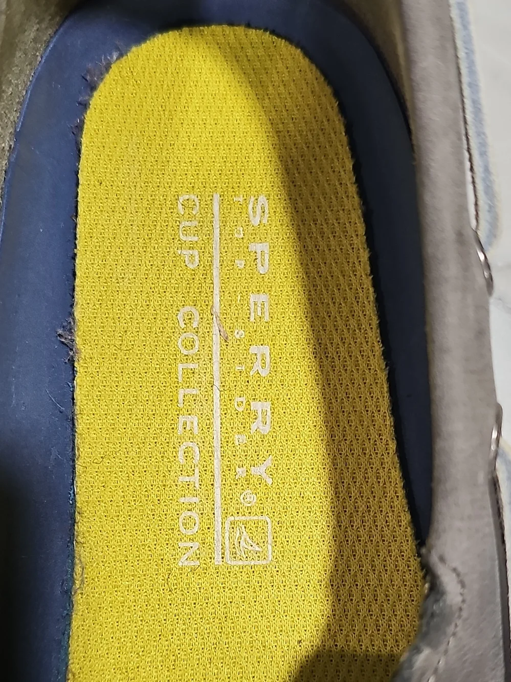 Sperry Cup Collection Men’s Gray Leather Topsiders Size 10.5